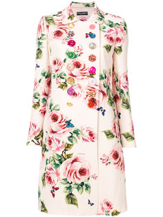 пальто с цветочным принтом  Dolce & Gabbana