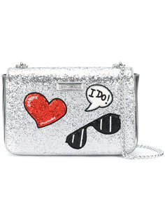 сумка на плечо с блестками Love Moschino
