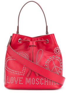 сумка-тоут с заклепками Love Moschino