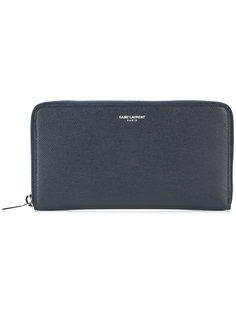 фактурный кошелек с круговой молнией Saint Laurent