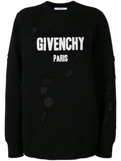 состаренная футболка с логотипом  Givenchy