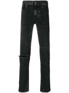 джинсы прямого кроя с рваной отделкой Saint Laurent