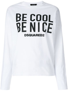 футболка с принтом Be Cool Be Nice Dsquared2