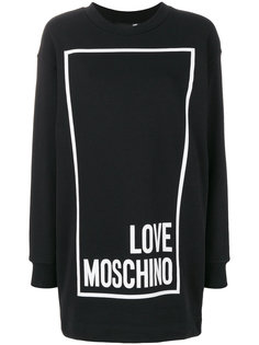 платье-толстовка с логотипом  Love Moschino