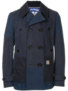 лоскутное двубортное пальто Junya Watanabe Comme Des Garçons Man