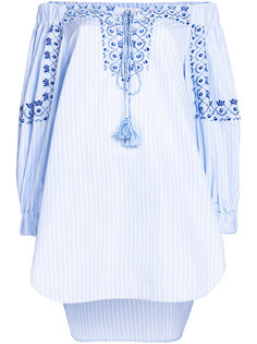 полосатая блузка с вышивкой Ermanno Scervino