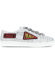 glittered logo patch sneakers Miu Miu