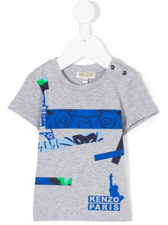 топ с принтом логотипа Kenzo Kids