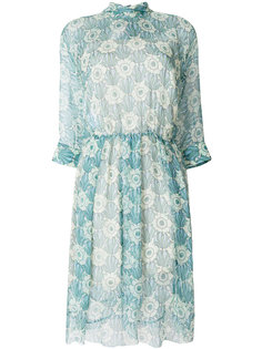 шифоновое платье с цветочным принтом Prada