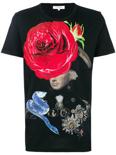 футболка с принтом розы Les Benjamins