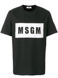 футболка с принтом логотипа MSGM