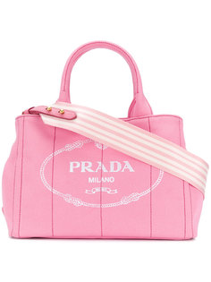 сумка-тоут с принтом-логотипом Prada