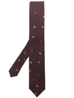 галстук с вышивкой листьев Prada