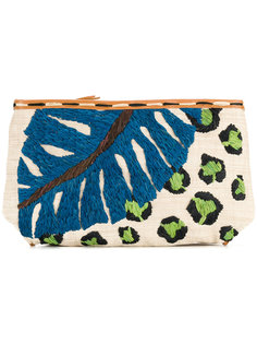 leaf print clutch  Aranaz