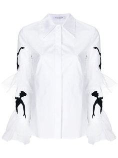 приталенная рубашка с вышивкой на рукавах Vivetta