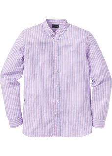 Рубашка Regular Fit с длинным рукавом, в полоску (розовый/синий в полоску) Bonprix