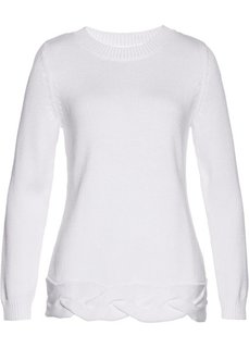 Пуловер (белый) Bonprix