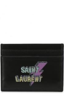 Кожаный футляр для кредитных карт Saint Laurent