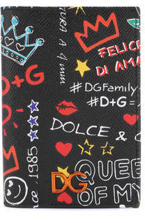 Кожаная обложка для паспорта с принтом Dolce &amp; Gabbana