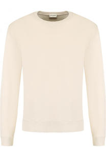 Однотонный хлопковый свитшот Saint Laurent