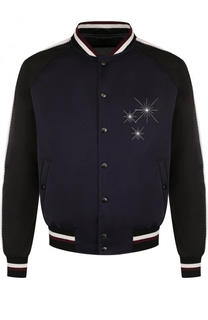 Бомбер на кнопках с контрастной отделкой Lanvin