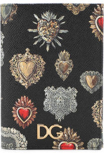 Кожаная обложка для паспорта с принтом Dolce &amp; Gabbana