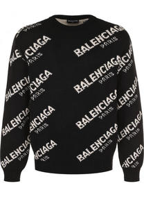 Шерстяной свитер свободного кроя Balenciaga