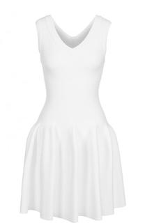 Приталенное мини-платье с V-образным вырезом Alaia