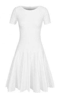 Приталенное мини-платье с коротким рукавом Alaia