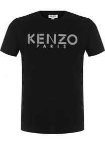 Хлопковая футболка с логотипом бренда Kenzo