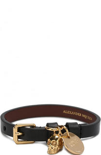 Кожаный браслет с подвесками Alexander McQueen