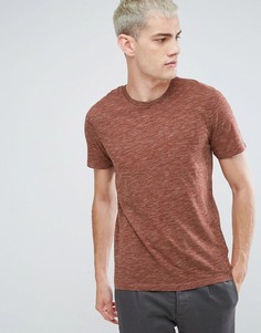 Меланжевая футболка с карманом Selected Homme - Красный