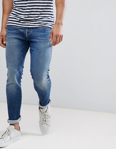 Узкие эластичные джинсы итальянского производства Selected Homme - Синий