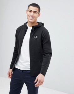 Худи черного цвета на молнии с логотипом Hollister Athletic - Серый