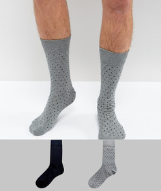 Набор из 2 пар носков с принтом в горошек Selected Homme - Мульти