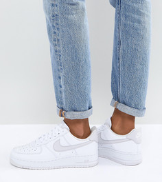 Серо-белые кроссовки Nike Air Force 1 07 - Белый