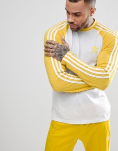 Желтый топ с длинными рукавами adidas Originals adicolor CW1230 - Желтый