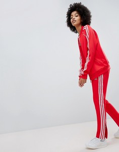 Красные спортивные штаны с тремя полосами adidas Originals - Красный