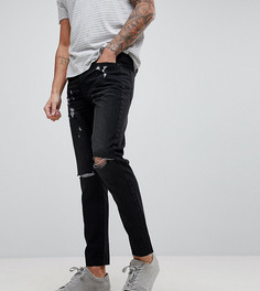 Узкие джинсы с заплатками Brooklyn Supply Co - Синий