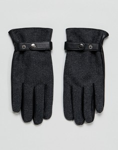 Серые кожаные перчатки ASOS - Серый