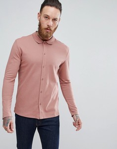 Розовая трикотажная футболка-поло узкого кроя Selected Homme - Розовый