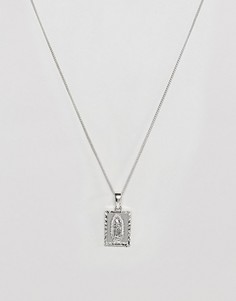 Серебристое ожерелье с Марией Гваделупской на подвеске Chained & Able - Серебряный
