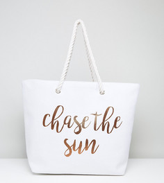 Пляжная сумка с принтом Chase The Sun South Beach - Золотой