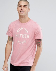 Розовая меланжевая футболка с логотипом Tommy Hilfiger Owen Manhattan - Розовый