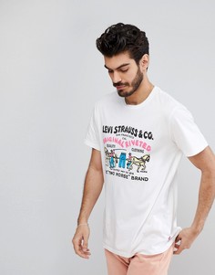 Футболка с винтажным логотипом Levis - Белый
