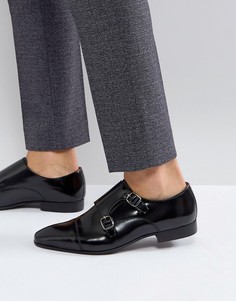 Черные туфли с ремешком в стиле монков Walk London City - Черный
