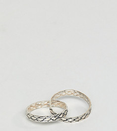 Серебряное фактурное кольцо Reclaimed Vintage Inspired эксклюзивно для ASOS - Серебряный