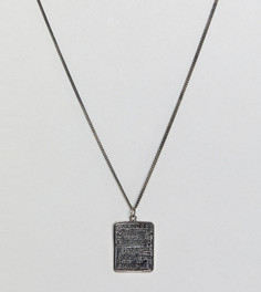 Серебряное ожерелье с армейским жетоном Reclaimed Vintage Inspired эксклюзивно для ASOS - Серебряный