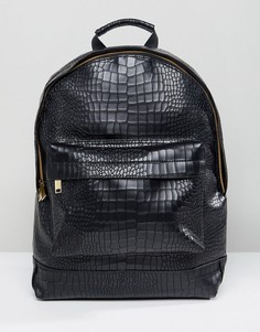 Черный рюкзак с отделкой под кожу крокодила Mi-Pac - Черный