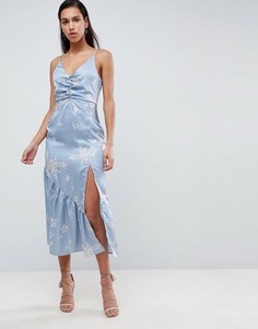 Платье миди с цветочным принтом Finders - Синий
